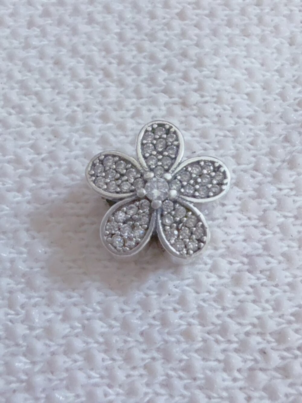 Daziling Daisy Flower Charm Sterling Silver Charm For Pandora Bracelet
